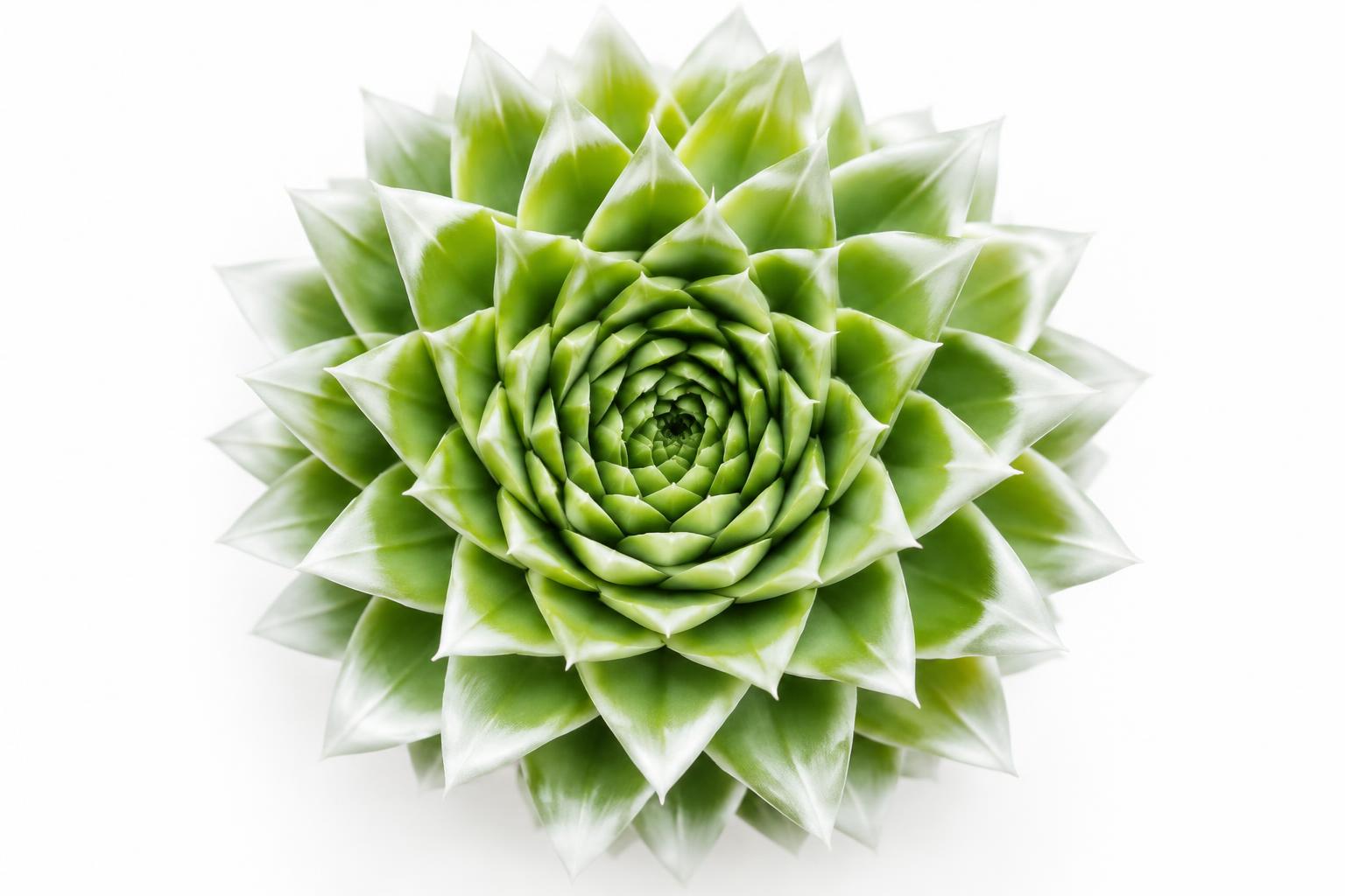 Green spiral botanical form